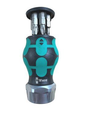Wera 008895 Tools Kraftform Kompakt Stubby Magazine Ra4 Screwdriver MC-109